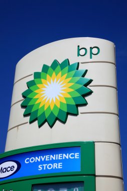 BP petrol station sign