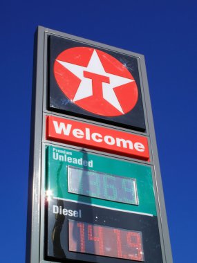 Texaco petrol station sign clipart