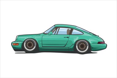 vektörlü araba illüstrasyonu