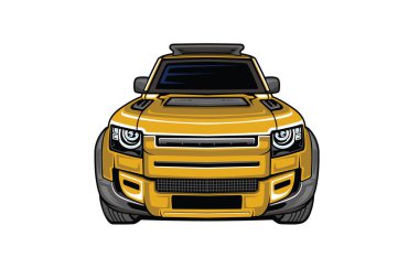 vektörlü araba illüstrasyonu