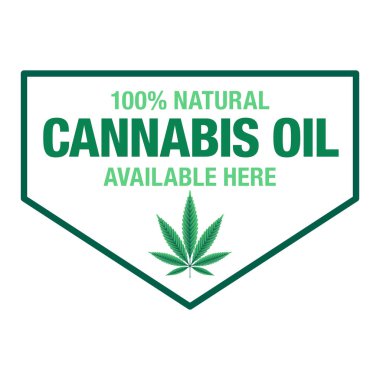 Kenevir CBD yağ simgesi, kullanılabilir - vektör işareti