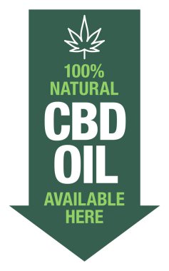 Kenevir CBD yağ simgesi, kullanılabilir - vektör işareti