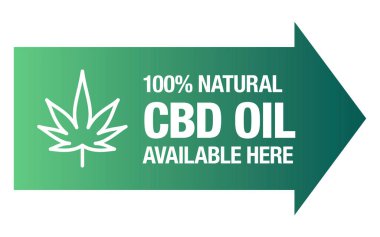 Kenevir CBD yağ simgesi, kullanılabilir - vektör işareti