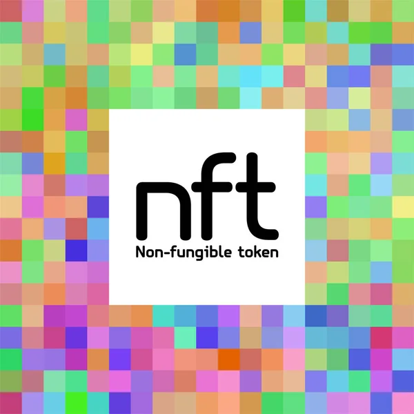 stock vector NFT non fungible token logo header banner vector illustration. Digital Art Concept.