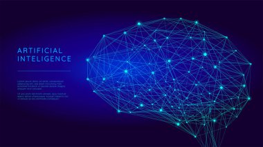 Teknoloji konsepti arka plan pankartı, büyük veri analizleri, engelleme teknolojisi, derin öğrenme, yapay zeka