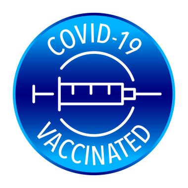 Covid 19 aşı vektör simgesi.