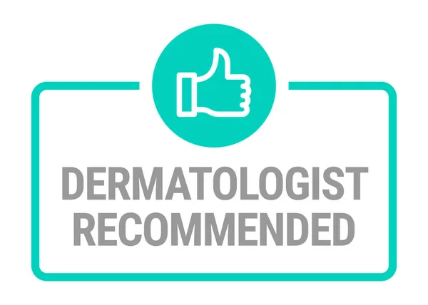 Dermatologist Recommended Vector Icon Template Design — Stock Vector