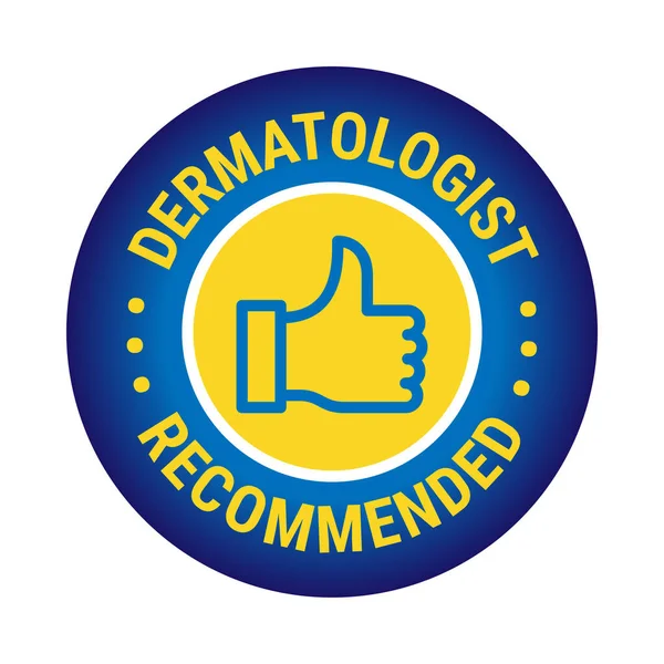 Dermatologist Recommended Vector Icon Template Design — Stock Vector