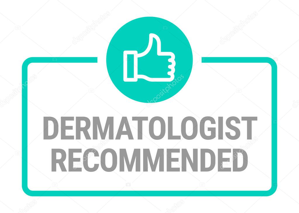 Dermatologist recommended vector icon template design