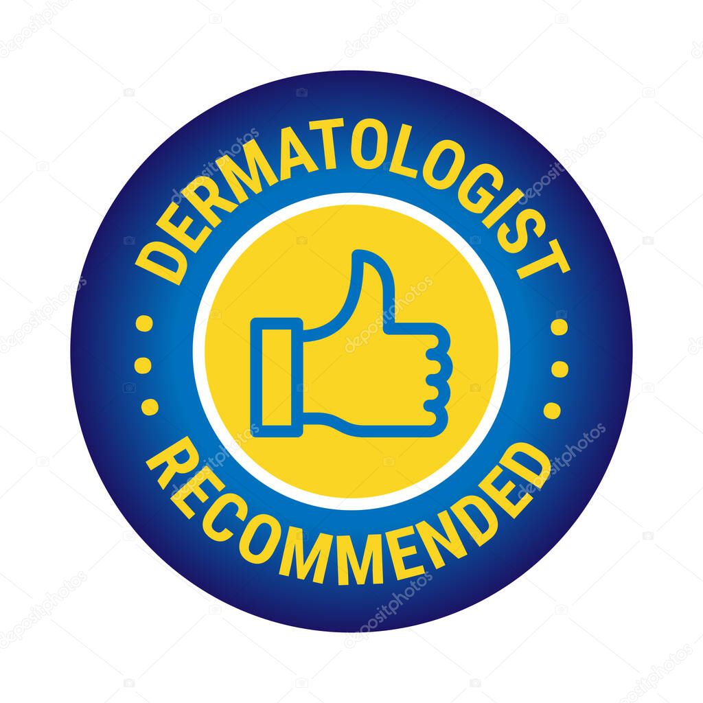 Dermatologist recommended vector icon template design