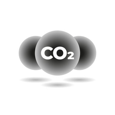 CO2 karbon emisyon vektör konsepti simgesi