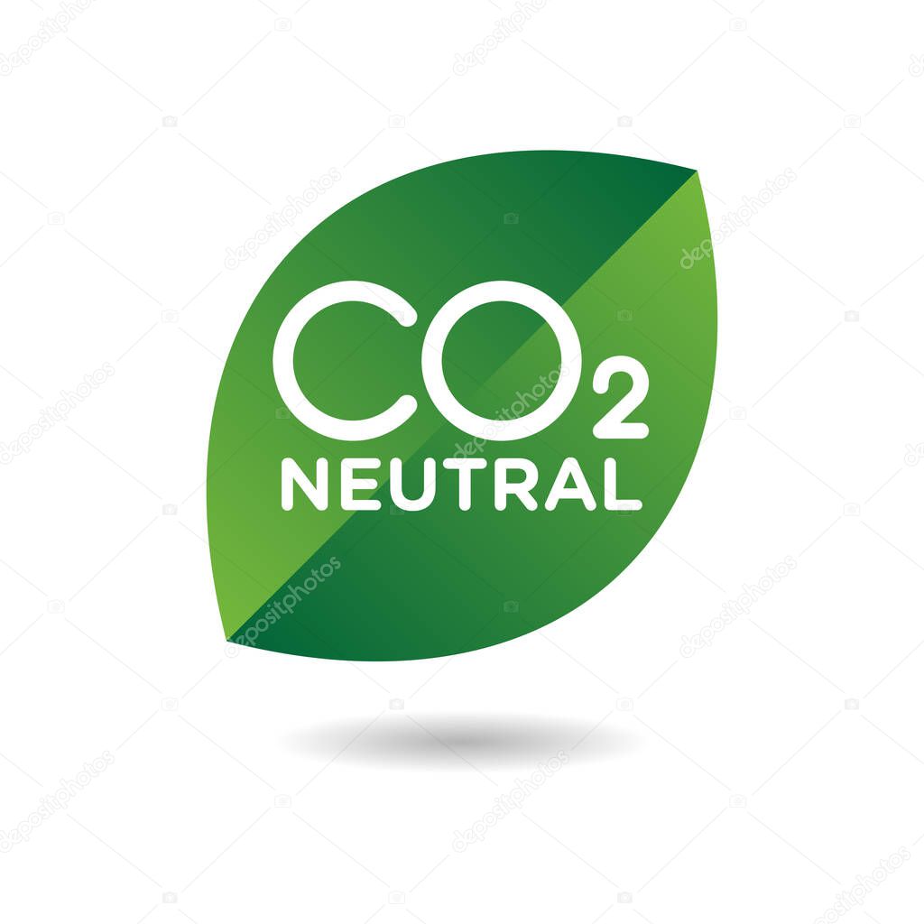 CO2 carbon emissions vector concept icon badge