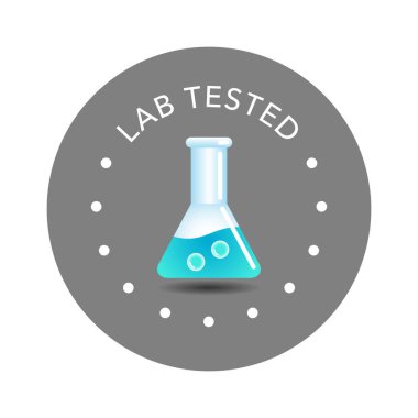 Laboratuvar yuvarlak vektör simgesi tasarımı denemesi