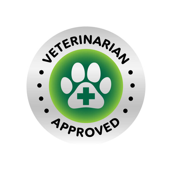 Vet approved round vector icon badge logo