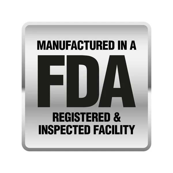 Administración Alimentos Medicamentos Los Estados Unidos Fda Registró Inspeccionó Logotipo — Archivo Imágenes Vectoriales