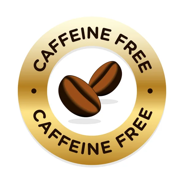 Кофеин Векторного Логотипа Значок Дизайн Значка — стоковый вектор