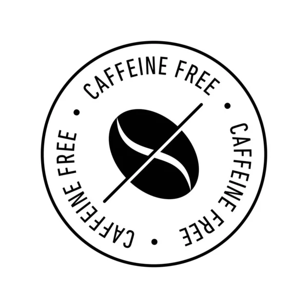 Cafeïne Vrije Vector Logo Pictogram Ontwerp Badge — Stockvector