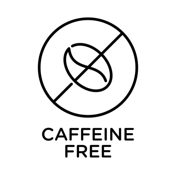 Koffeinfreie Vektor Logo Symbol Design Abzeichen — Stockvektor