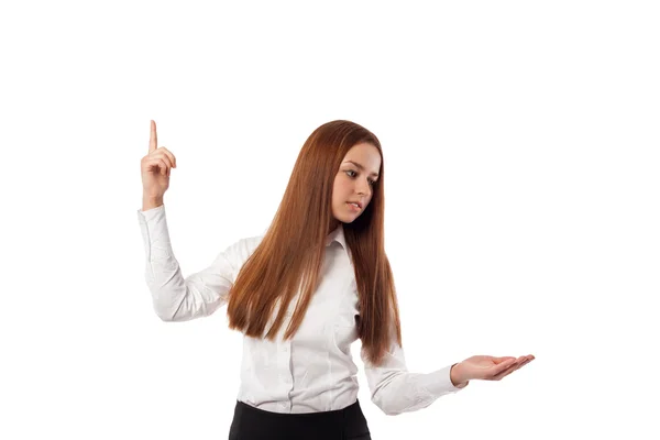 çekici kız metin gösterir