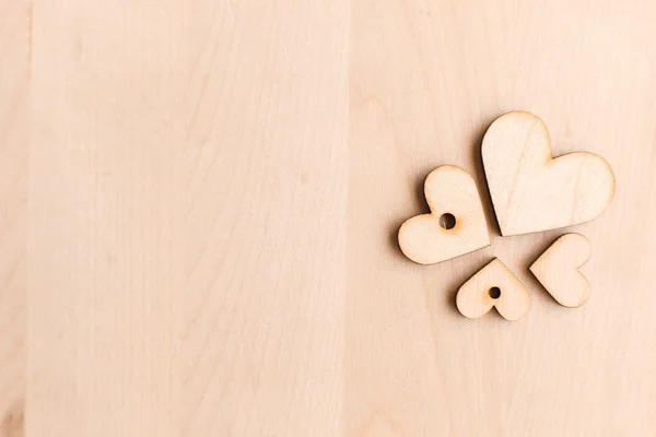 arka plan ile ahşap Kalpler