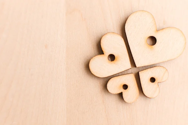 arka plan ile ahşap Kalpler