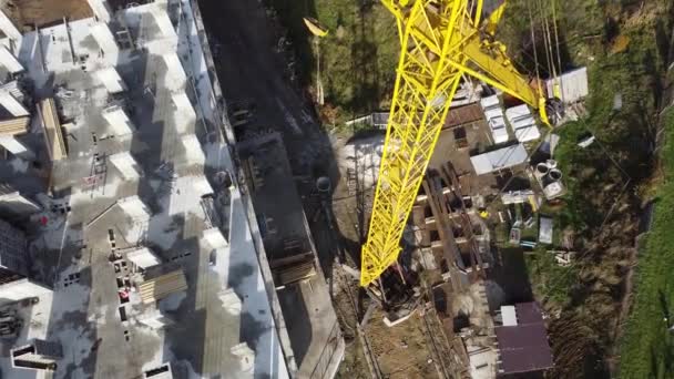 Toronydaru Építkezésen Épületépítés — Stock videók
