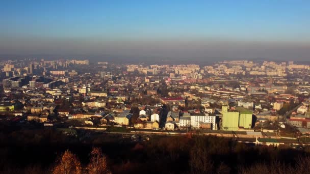 Letecký Pohled Dron Letící Nad Městem — Stock video