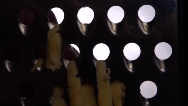 Peynir Rendeleyiciye Sürülür Atış Makrosu — Stok video