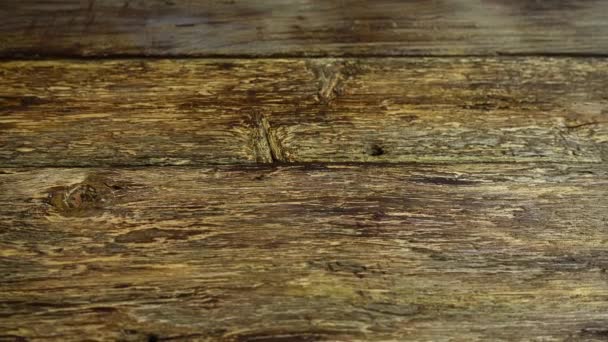 古い木製のヴィンテージボード — ストック動画