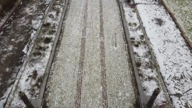 Çakıl taşı süsü. Bir İHA 'nın hava görüntüsü.