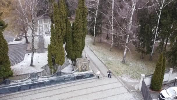Hill Glory Lviv Ukraine Memorial Honor Soldiers Who Died 1914 — Stock Video