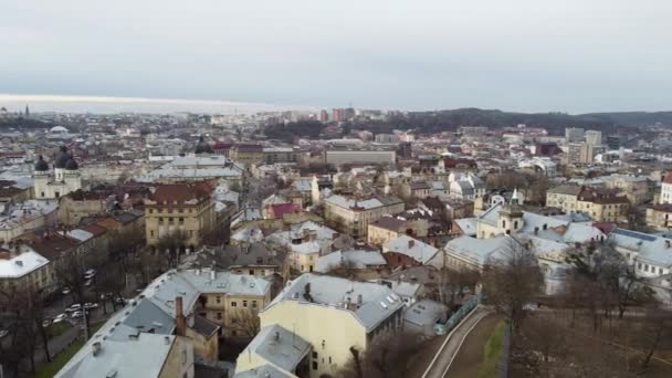 Veduta Aerea Drone Che Sorvola Edificio — Video Stock