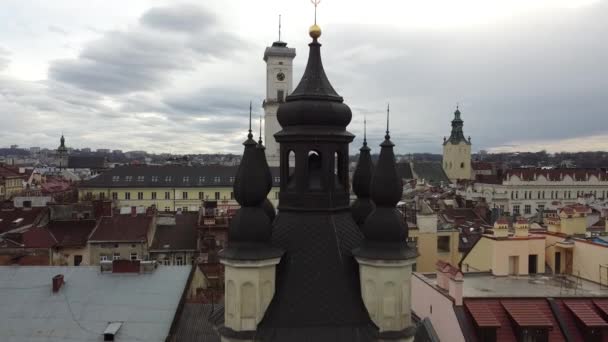 Clocher Cathédrale Arménienne Assomption Marie Lviv Ukraine — Video