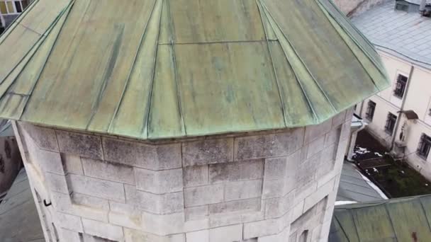 Vista Aérea Dron Volando Sobre Edificio Catedral Armenia Asunción María — Vídeos de Stock