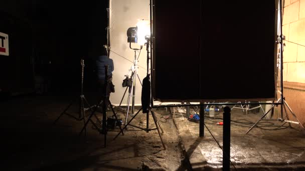 Lviv Ukraine February 2021 Studio Lighting Equipment Filming — Stock Video