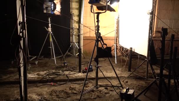 Lviv Ukraine February 2021 Studio Lighting Equipment Filming — 图库视频影像