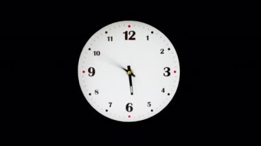 Shooting of hours. Time lapse. Alpha channel included.