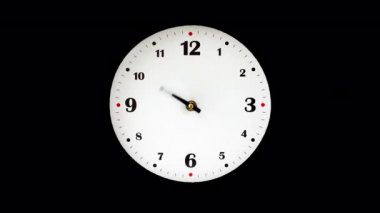 Shooting of hours. Time lapse. Alpha channel included.