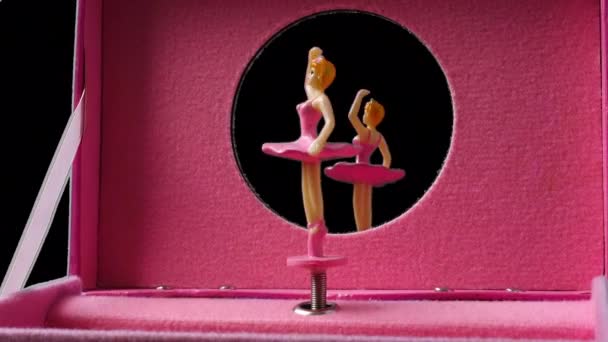 Music Casket Dancing Ballerina Alpha Channel Included — Stok video