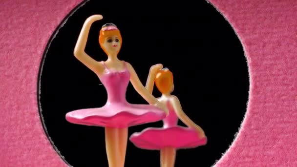 Music Casket Dancing Ballerina Alpha Channel Included — ストック動画