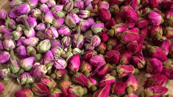 Herbata Kwiatowa Płatków Róży Herbacianej Róży Francuskiej — Wideo stockowe
