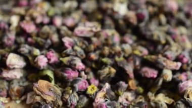 Tea from arid flowers of peach tree.