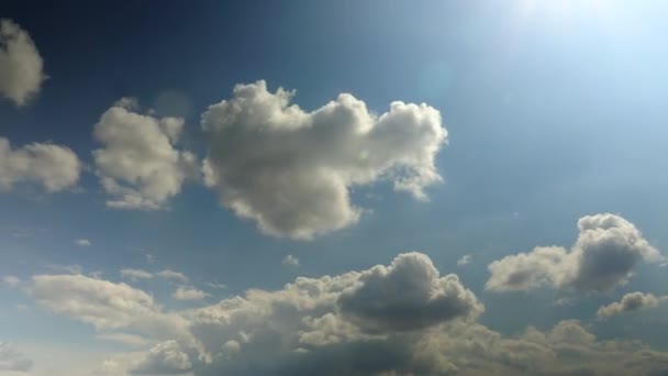 云彩在天空中移动 时间流逝 — 图库视频影像