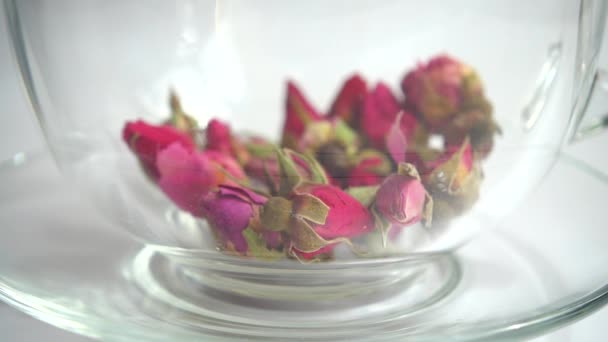 Thé Aux Fleurs Des Pétales Rose Thé — Video