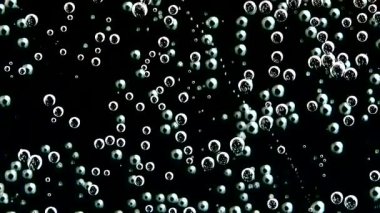 Köpüklü suyun hava kabarcıkları.