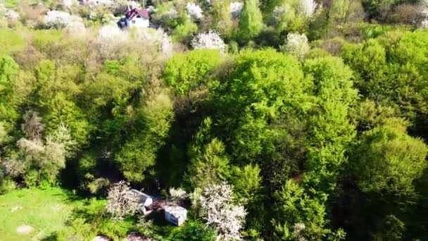 Vue Aérienne Drone Survolant Campagne — Video