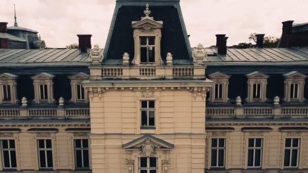 Vue Aérienne Drone Survolant Vieux Palais — Video