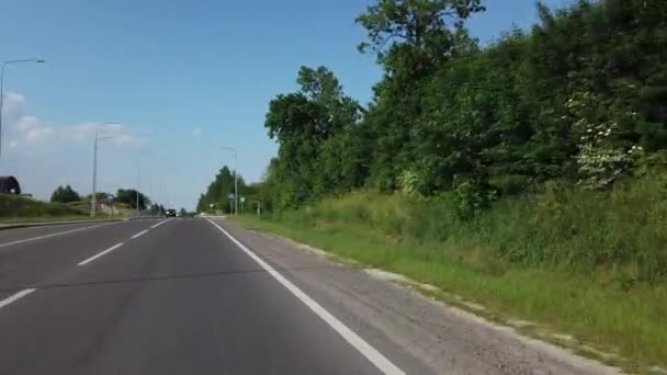 Peisaj Ţară Impuscaturi Dintr Masina Care Misca Lungul Autostrazii — Videoclip de stoc