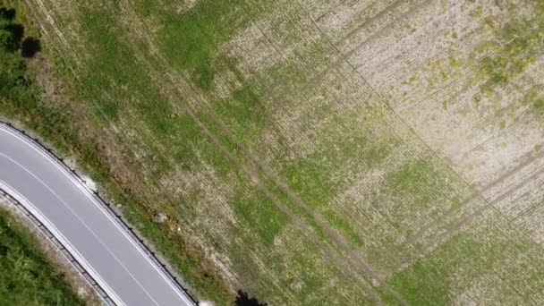 Vedere Aeriană Unei Drone Deasupra Peisajului Agricol Rural — Videoclip de stoc