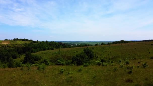 Vue Aérienne Drone Survolant Paysage Agricole Rural — Video